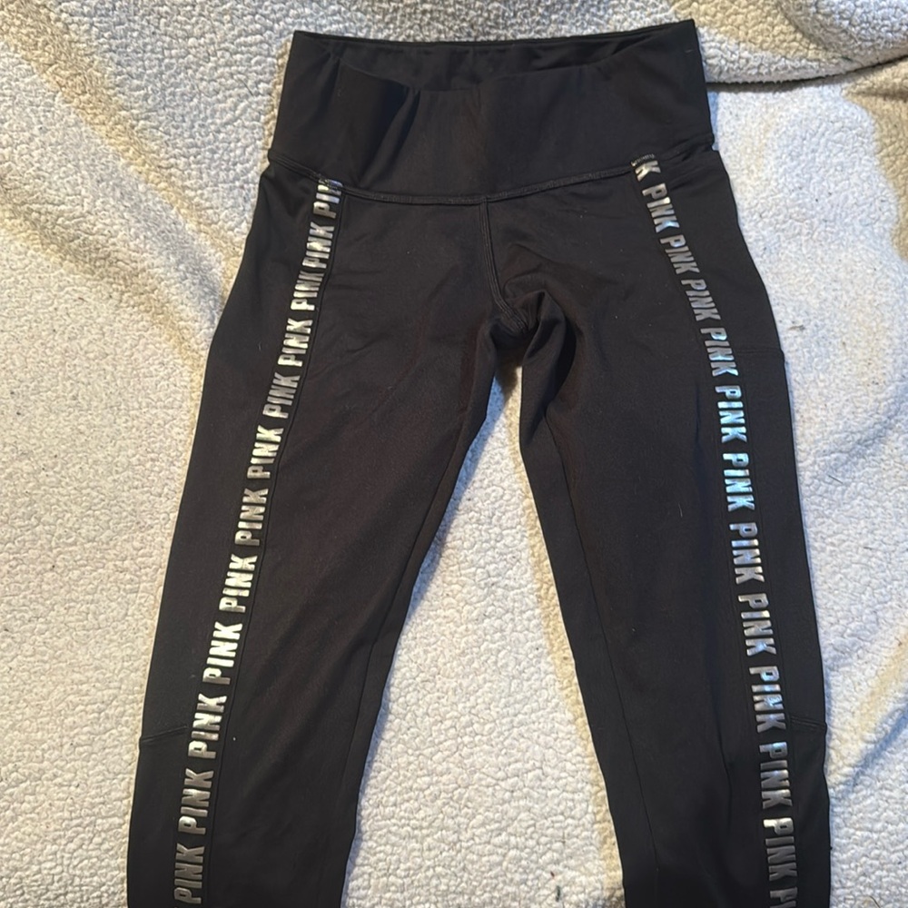 Pink fleece lined leggings